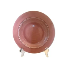 1 Harlequin Homer Laughlin Vintage Rim Soup Bowl 8.5" Rose Pink EUC