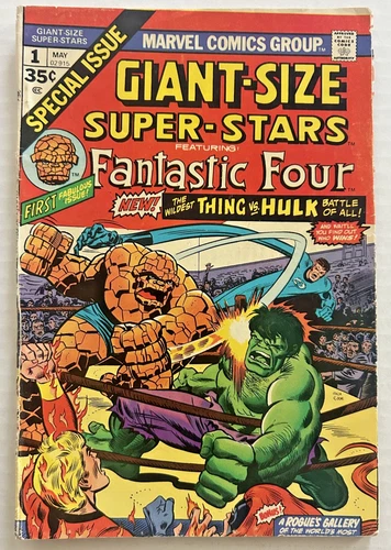 Giant Size Super Stars #1 Vintage Marvel Comic Book 1974 Thing Vs Hulk MCU FF