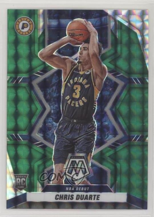 2021-22 Panini Mosaic NBA Debut Green Prizm Chris Duarte #270 Rookie RC 10uo
