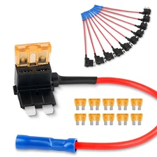 Pack Of 10 Multicolor Dual Slot Fuse Holders Easy Install For Electronics