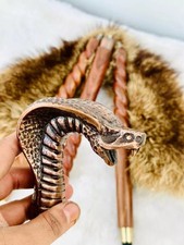 38" Beautiful Designer Cobra Head Handle Carved Walking Stick Cane X-MAS Gift