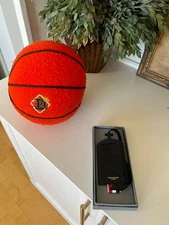 🔥 Thom Browne Black Luggage Tag Leather Pebble