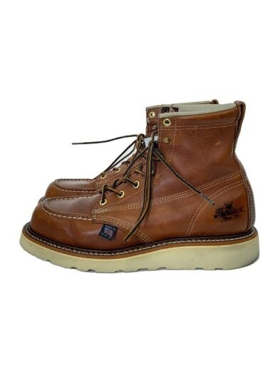 Thorogood 6-Inch Moc Toe Lace-Up Work Boots in Brown Leather H2S67