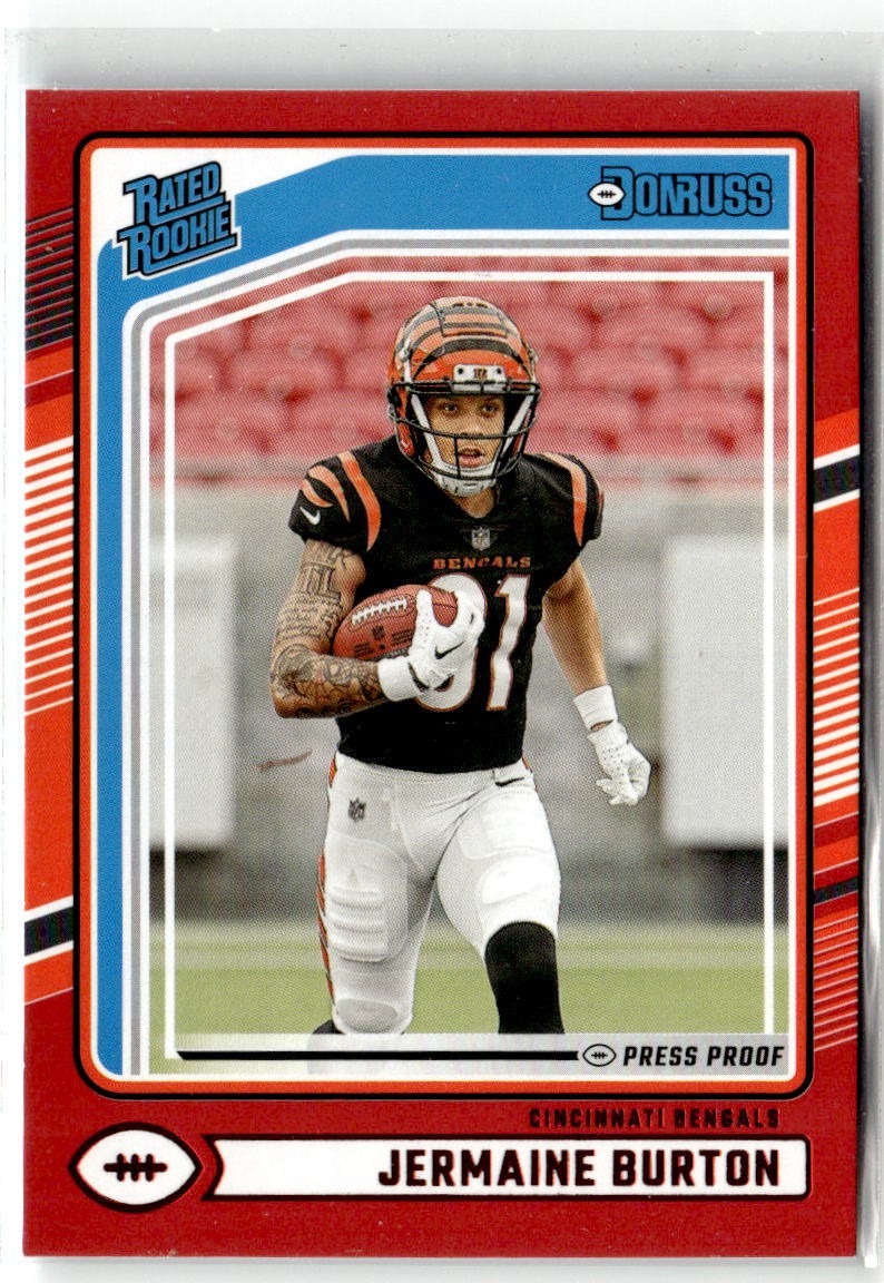 2024 Donruss #368 Jermaine Burton Press Proof Red