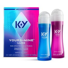 K-Y Yours  Mine Couples Lubricant - Sensorial Personal Lube, 2 x 1.69 FL OZ