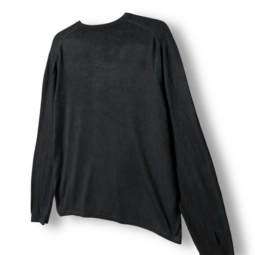 Banana Republic Mens Silk Cashmere Sweater Sz L Crew Neck Lightweight Gray - Picture 7 of 10