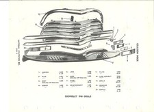 1946 1947 1948 Chevrolet Nos Grille Parts Guide 1946 1947 1948 Chevrolet Nos Grille Parts Guide