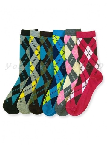 Paquete de 6 y 12 Calcetines Crew de Moda para Mujer Moda Arcilla a Rayas Informales Lindos Diseño Navidad - Imagen 7 de 29