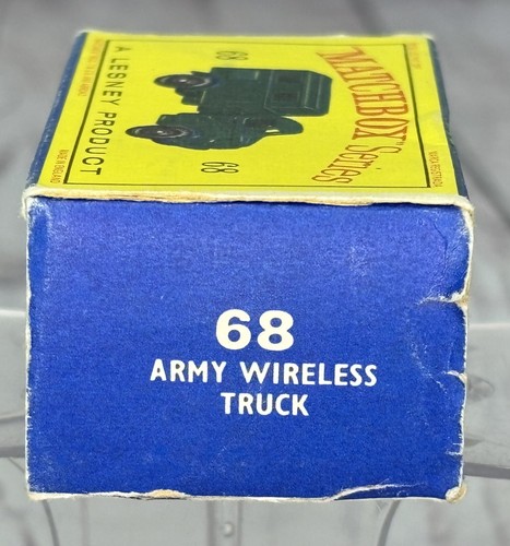 Matchbox LESNEY Army Wireless Truck No. 68 & Original Box Minty Truck Box Damage - Picture 15 of 16