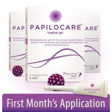 Papilocare Cannulas 5ml 21 Dose Vaginal Gel HPV Induced Lesions PAPILOCAREM