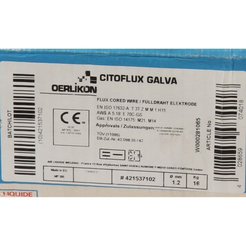 Oerlikon W000281065 Flux-Cored Gas-Shielded New NFP Sealed - Picture 2 of 7