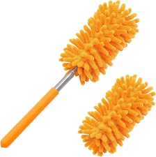 Microfiber Duster for Cleaning,  Hand Washable Dusters with 2Pcs Replaceable Mic