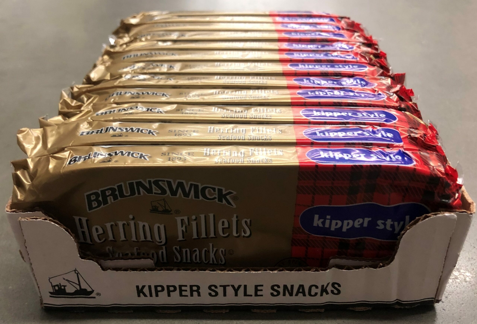 12 CANS Brunswick Kippered Herring Fillet Seafood Snacks Tin Sardines