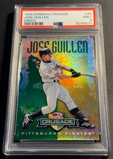 1998 JOSE GUILLEN DONRUSS CRUSADE GREEN #90 PIRATES 048/259 PSA 9 POP 3