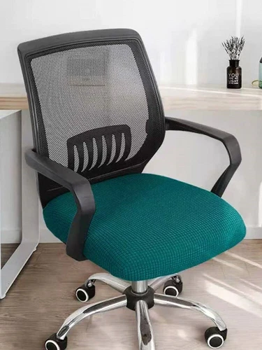 Cubierta de silla de computadora de oficina elástica giratoria protectora de asiento de trabajo de escritorio - Imagen 10 de 37