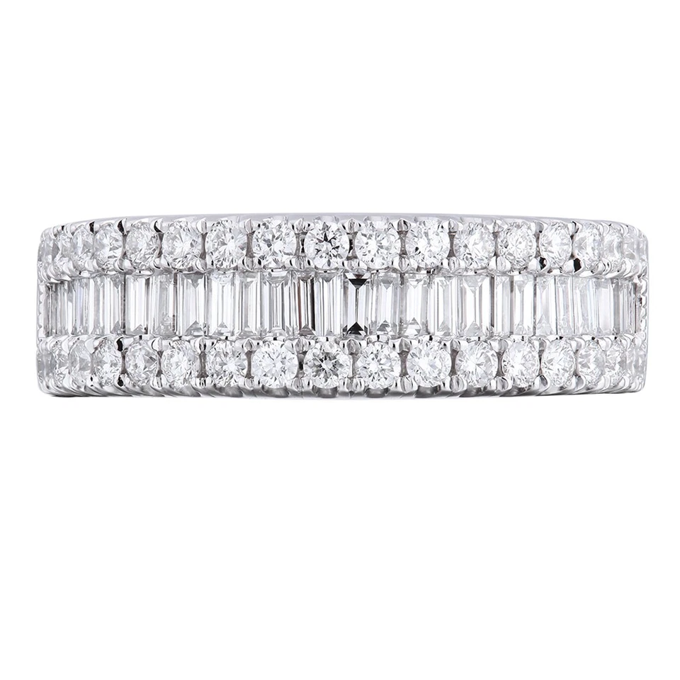 Anillo de platino con diamantes pavé de Rachel Koen para dama 1,15 cttw talla 6,5