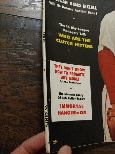 WOW 1956 Sport Magazine August Vinegar Bend Mizell Cardinals Cover NO LABEL EX++ - Picture 3 of 12
