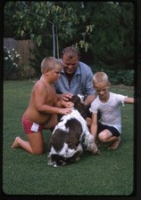 Dan Blocker Bonanza star with sons 1964 Photo Shoot Original 35mm Transparency Dan Blocker Bonanza star with sons 1964 Photo Shoot Original 35mm Transparency