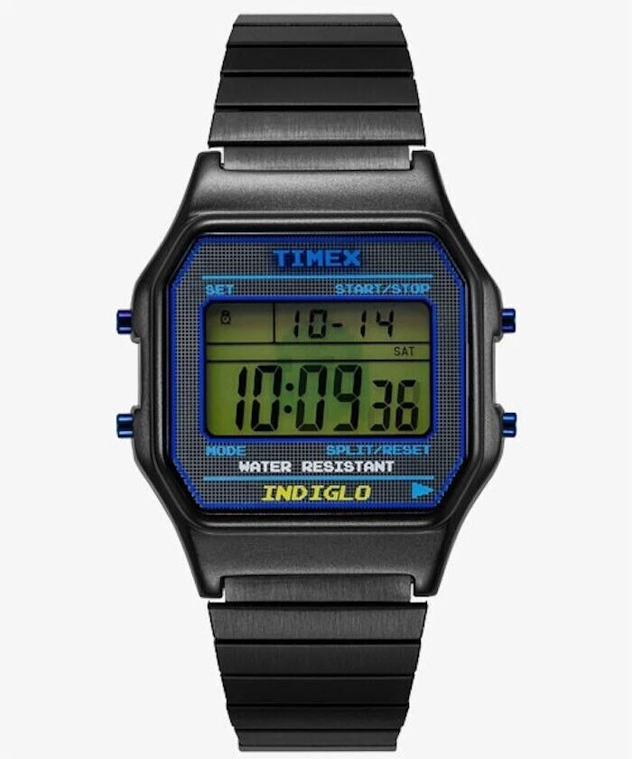 TIMEX Timex x Pac-Man Collaboration Degital TW2V94200 Wrist Watch Game Japan BLK