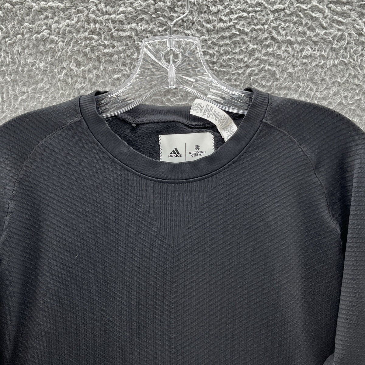 高い素材 X Adidas Reigning Heavy Textured Black Small Men Shirt Champ Lサイズ