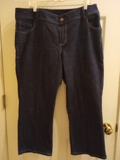 Lane Bryant Capri Jeans Women 18 Dark Wash Denim Pants