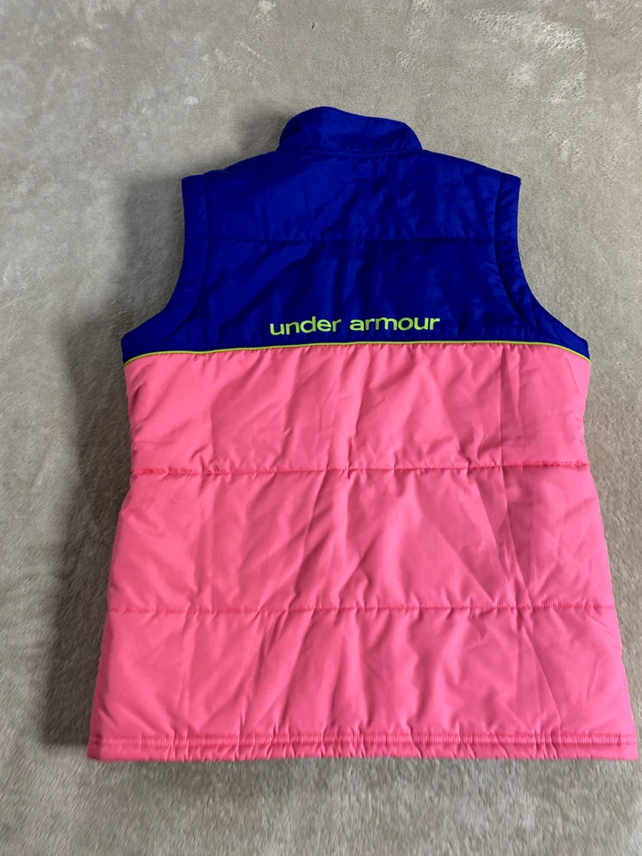 Chaleco Under Armour Juvenil GRANDE Cold Gear Suelto Rosa Cremallera Completa Foto 4 de 4