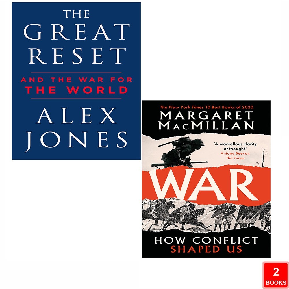 War How Conflict Professor Margaret MacMillan,Great Reset Alex Jones 2 Books Set