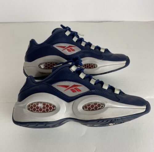 Reebok Question Low Navy Red Gary ALLEN IVERSON  Basketball Shoes Men’s 8 - Picture 1 of 13