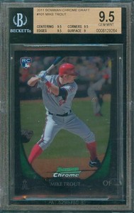 2011-Bowman-Chrome-Draft-MIKE-TROUT-Rookie-Card-Angels-101-BGS-9-5-Gem-Mint