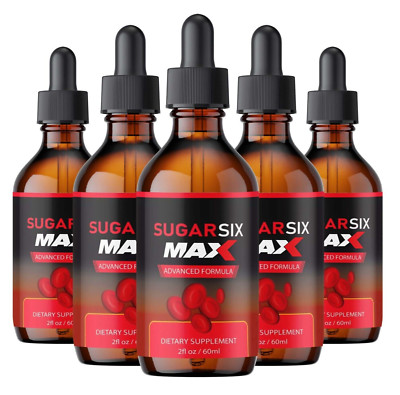(5 Pack) Sugar Six MAX Blood Drops, Official SugarSix for Healthy Levels