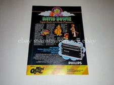 David Bowie Philips RR 545 cassette radio recorder ad clipping Germany 1970s