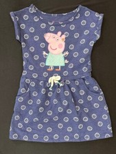 Peppa Pig Dress Girls 5T Shell Pocket Tie Short Sleeve