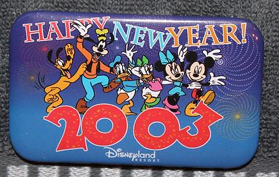 DISNEYLAND HAPPY NEW YEAR 2003 PIN BACK BUTTON | eBay