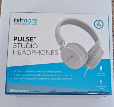 BITMORE Pulse+ Cuffie cablate da studio con auricolari morbidi e cavo archetto 1,2 m