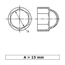 Cache écrou - Non Spécifié - M10 - Lot De 20 - Plastique - Blanc - Foto 5