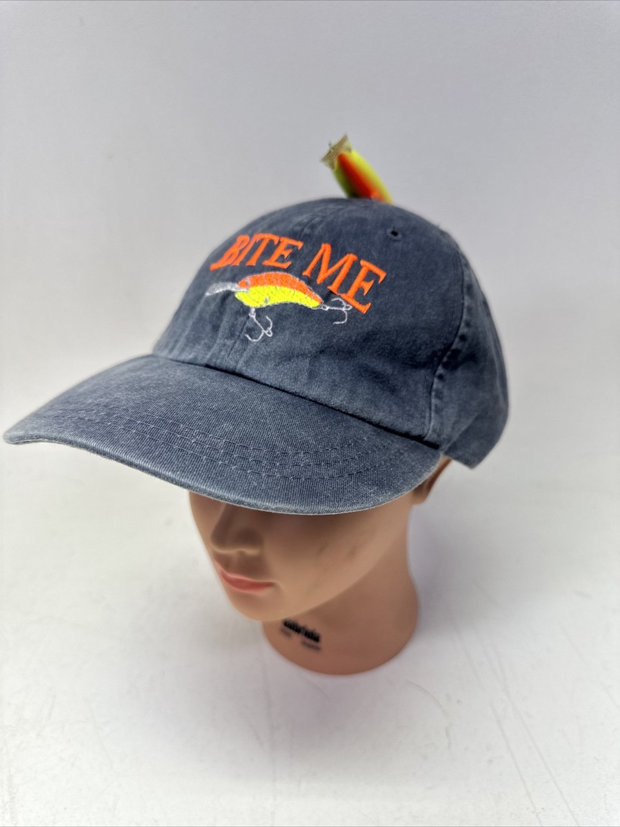 Vintage Adams Strapback Bite Me Bait With 3D Lure Accent Hat Cap