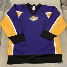 CUSTOM - Vintage - Los Angeles Lakers - Purple & Gold Hockey Jersey- Large - WOW