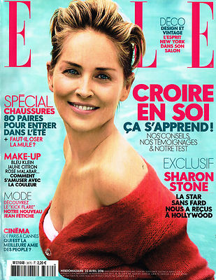 ELLE France 22 April 2016 SHARON STONE Giedre Dukauskaite LARY MULLER @New@