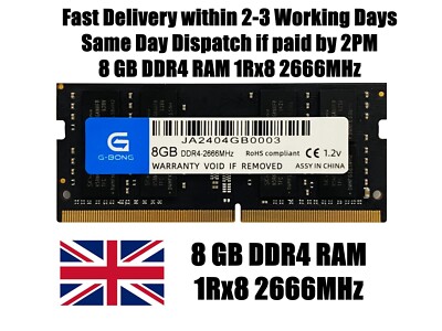 GB DDR4 RAM 1Rx8 2666MHz (DDR4-2666) PC4-2666 Non