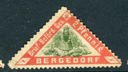 ALEMANIA; BERGEDORF 1890 principios de la década de 1890 edición local sin usar 2pf. valor - Imagen 1 de 1