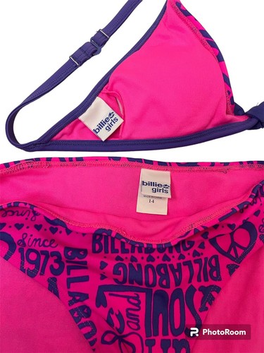 BILLABONG Billie Girls 2 Piece Swimsuit Bikini Size Big Girl 14 - Picture 2 of 3