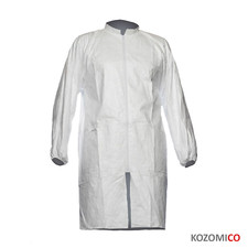 10 UNISEX White Disposable Lab Coats Tear/ Waterproof Medical Uniform High Grade