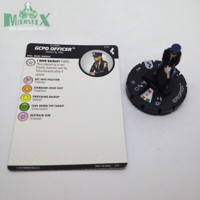Heroclix Harley Quinn and Gotham Girls set GCPD Officer #013 Common fig w/card!