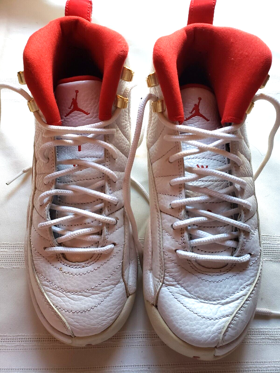Nike Air Jordan 12 XII Retro FIBA White University Red Size 5Y GS