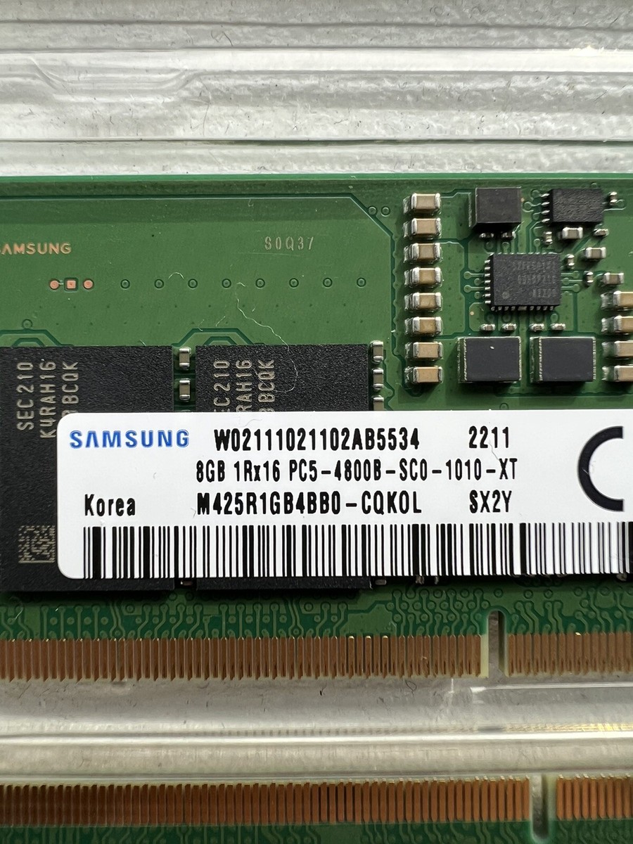 Samsung DDR5 16GB (8GB×2) 4800MHz Samsung 16GB (8GB x 2) DDR5 4800MHz SODIMM PC5-38400 CL40 1Rx16