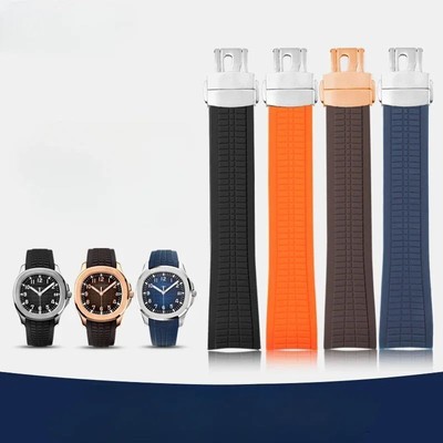 Herren Silikon Uhrenarmband passend für Patek Philippe PP Granate 5164/5167...
