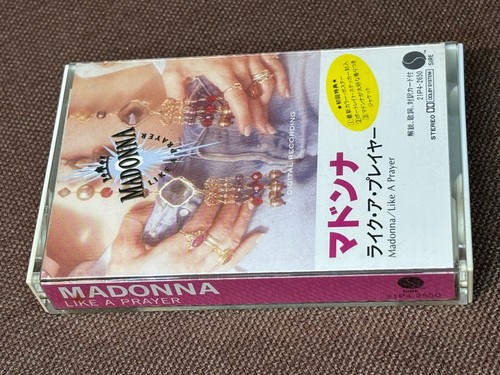 MADONNA Like A Prayer JAPAN CASSETTE TAPE 21P4-2650 PS (flap torn) +INSERT +CARD - Picture 6 of 9