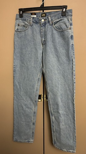 Pantalones de mezclilla Lee para hombre 31x32 calce regular pierna recta lavado a la piedra claro informales - Imagen 9 de 11