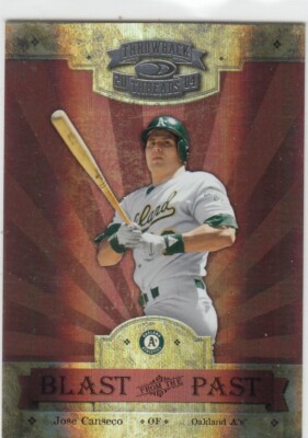 2004 Jose Canseco Donruss Throwback Threads BLAST FROM THE PAST FOIL /100 - #15