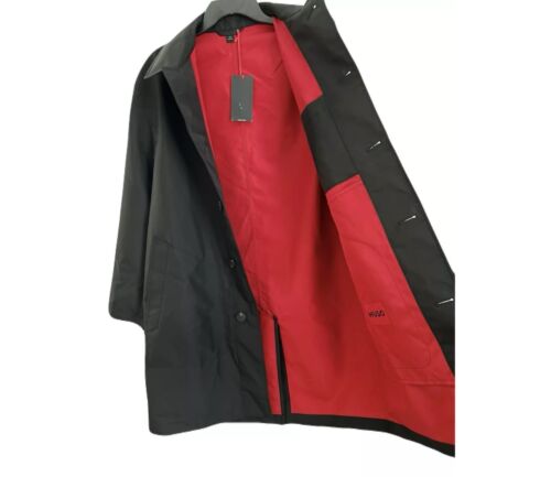 Hugo Boss Herren Relaxed Fit Mantel Schwarz Wasserabweisend $445 B4HP - Bild 16 von 20